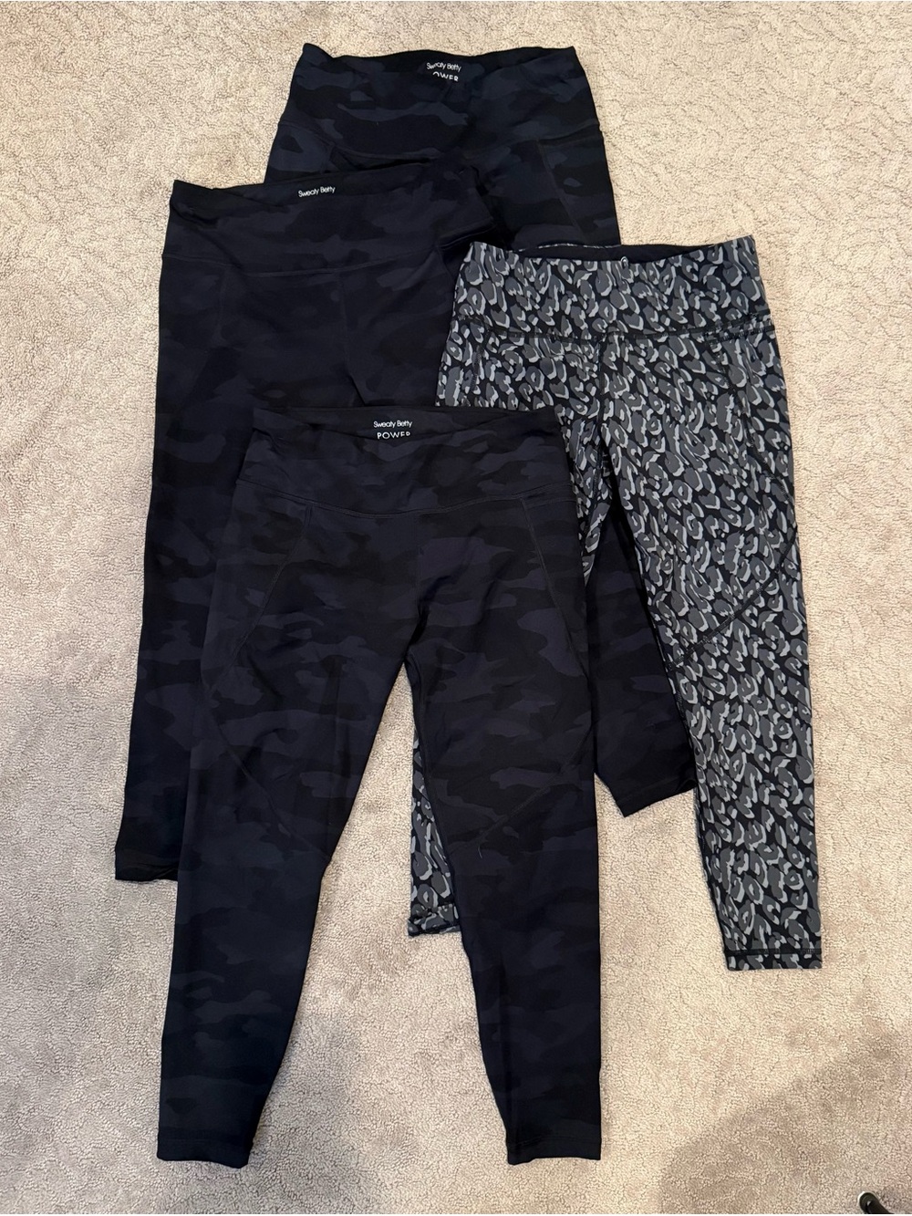 BUNDLE of 4 Sweaty Betty Power Leggings 7/8 length size M - EUC